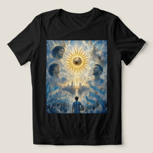 伝説のアルゼンチンサッカーへのオマージュ トライブレンドＴシャツ (デザイン正面)