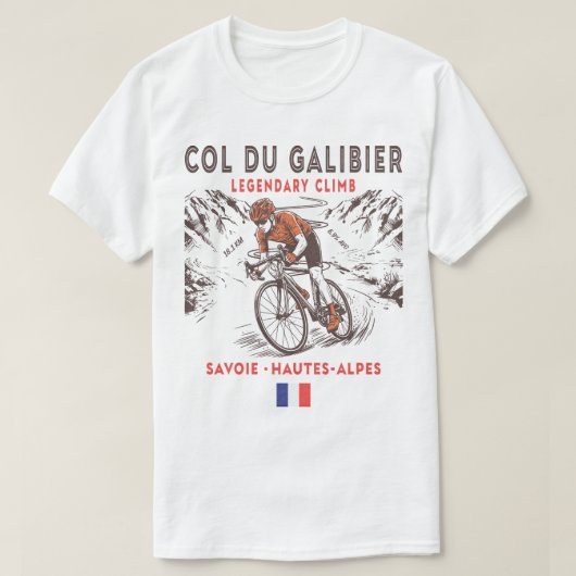 伝説のガリビエ峠サイクリング | フランスの伝説に Tシャツ (デザイン正面)