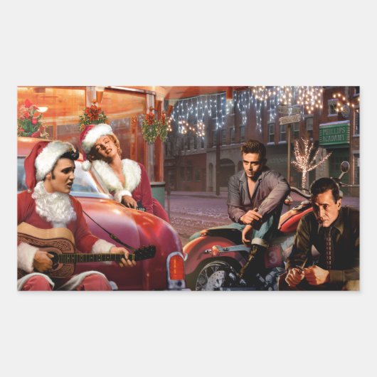 伝説のクリスマス 長方形シール (正面)