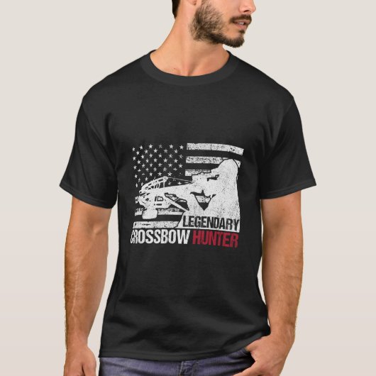 伝説のクロスボウハンター狩猟 Tシャツ (正面)