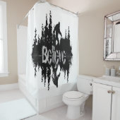 伝説のサスカッチ、ビッグ足レイク反射 シャワーカーテン (インサイチュ)