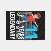 伝説のサッカー少年11歳 11歳の誕生日 フリースブランケット (正面(横))