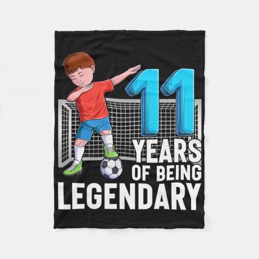 伝説のサッカー少年11歳 11歳の誕生日 フリースブランケット (正面)