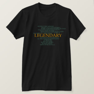 伝説のジムモチベーションワードクラウドトレーニング Tシャツ
