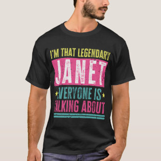 伝説のジャネット名おもしろい引用文For Janet Tシャツ