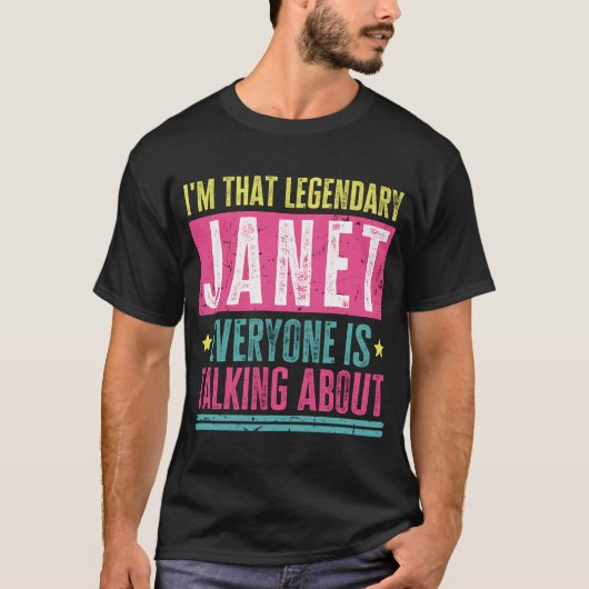 伝説のジャネット名おもしろい引用文For Janet Tシャツ (正面)