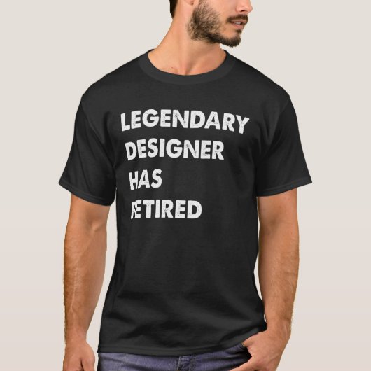 伝説のデザイナーが引退 Tシャツ (正面)