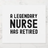 伝説のナース退職した スパークリングワインラベル (シングルラベル)