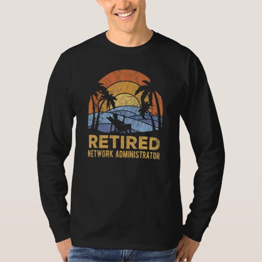 伝説のネットワーク管理者が引退 Tシャツ (正面)