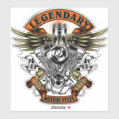 伝説のバイク生まれに乗るステッカー シール (シート)