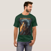 伝説のファイアドラゴン - 立ち上がりと力強さのモチベーション Tシャツ (正面フル)