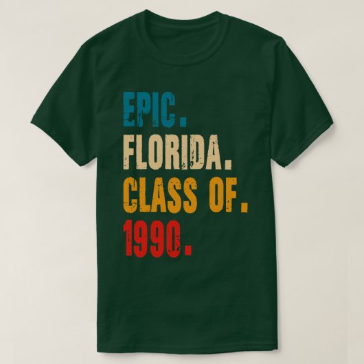 伝説のフロリダ 1990年卒業生 Tシャツ (デザイン正面)