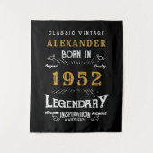 伝説のブラックゴールド 70歳の誕生日 1952年 名前を追加 タペストリー (正面)