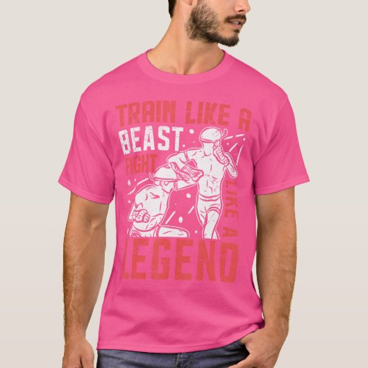 伝説のムエタイのように獣のように戦う訓練 Tシャツ (正面)