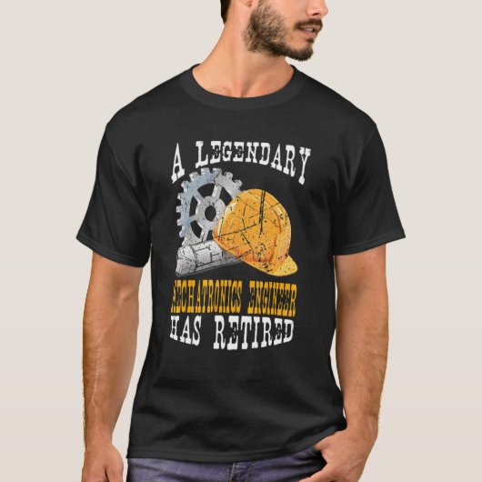 伝説のメカトロニクスエンジニアが引退 Tシャツ (正面)