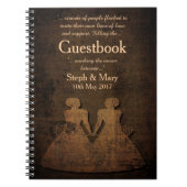 伝説のラブストーリーのレズビアンの結婚式のゲストブック ノートブック (正面)