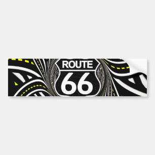 伝説のルート66の無限フラクタルの道 バンパーステッカー