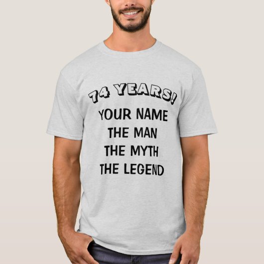 伝説の人のためのかわいい第74誕生日のワイシャツ Tシャツ (正面)
