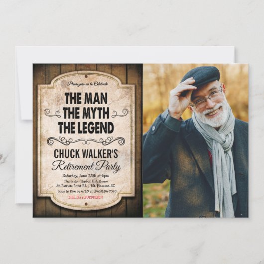 伝説の人 引退のお誘い 招待状 (正面)