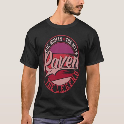 伝説の伝説の女神をレイヴン Tシャツ (正面)
