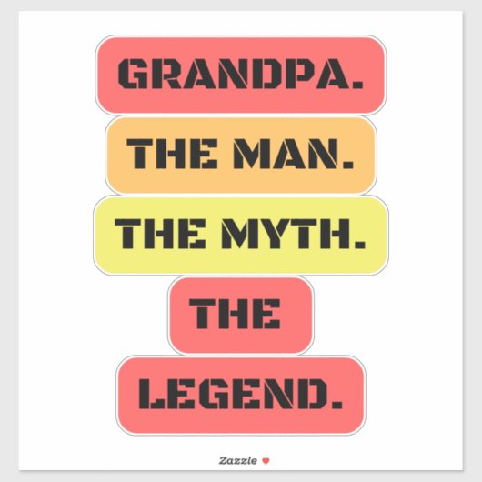 伝説の伝説の男の祖父 シール (シート)