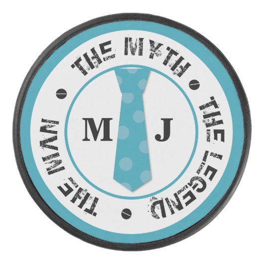 伝説の名前の男の神話パーソナライズされた名 アイスホッケーパック (正面)