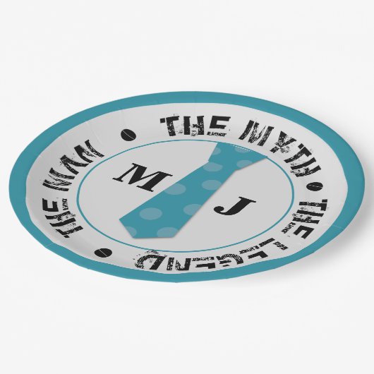 伝説の名前の男の神話パーソナライズされた名 ペーパープレート (アングル)