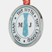 伝説の名前の男の神話パーソナライズされた名 メタルオーナメント (左)