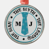 伝説の名前の男の神話パーソナライズされた名 メタルオーナメント (正面)