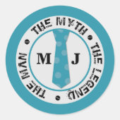 伝説の名前の男の神話パーソナライズされた名 ラウンドシール (正面)