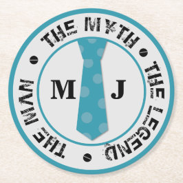 伝説の名前の男の神話パーソナライズされた名 ラウンドペーパーコースター