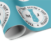 伝説の名前の男の神話パーソナライズされた名 ラッピングペーパー (ロールコーナー)