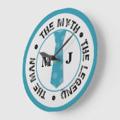 伝説の名前の男の神話パーソナライズされた名 ラージ壁時計 (傾斜)