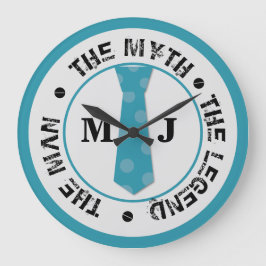 伝説の名前の男の神話パーソナライズされた名 ラージ壁時計