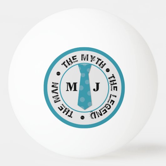 伝説の名前の男の神話パーソナライズされた名 卓球ボール (正面)
