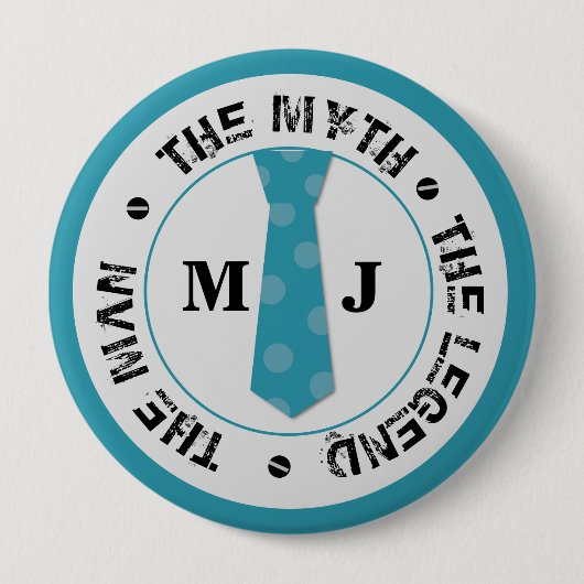 伝説の名前の男の神話パーソナライズされた名 缶バッジ (正面)