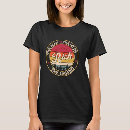 伝説の名前の神話の人を豊かパーソナライズされたにする Tシャツ (正面)