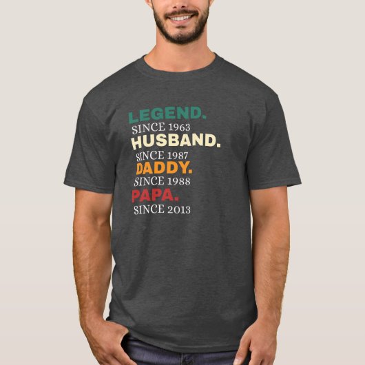 伝説の夫パパPapa Est. Tシャツ (正面)
