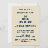 伝説の引退 面白い retirement 招待状 (正面)