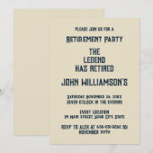 伝説の引退 面白い retirement 招待状 (正面/裏面)