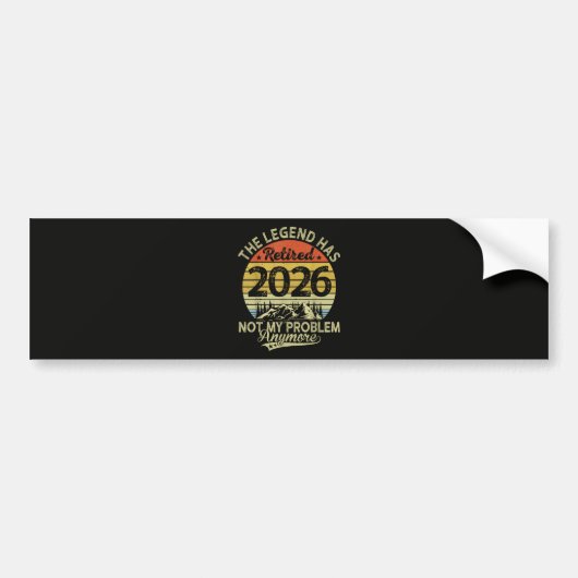 伝説の引退 2026 知ったことか バンパーステッカー (正面)