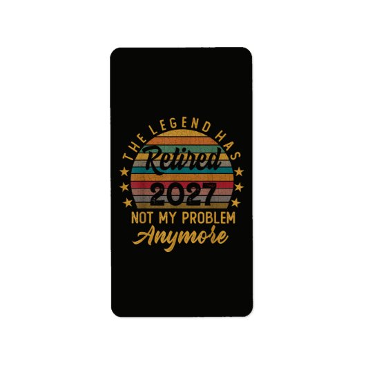 伝説の引退 2027 知ったことじゃない ラベル (正面)