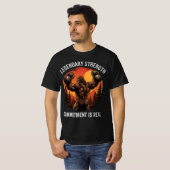 伝説の強さへのコミットメントは本物 | ジムライフ Tシャツ (正面フル)