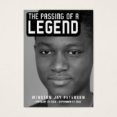 伝説の文字の詩モダンのカードの葬儀 (正面)