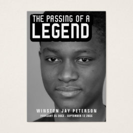 伝説の文字の詩モダンのカードの葬儀