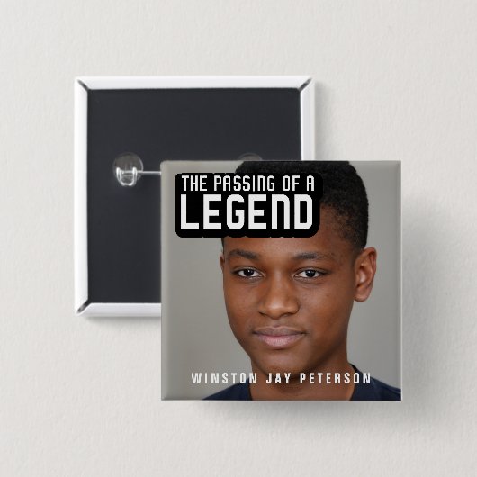 伝説の文字モノのモダン葬儀 缶バッジ (正面&裏面)