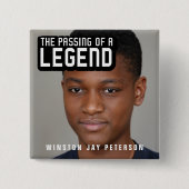 伝説の文字モノのモダン葬儀 缶バッジ (正面)