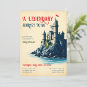 伝説の旅ヴィンテージ城50誕生日 招待状 (スタンド正面)