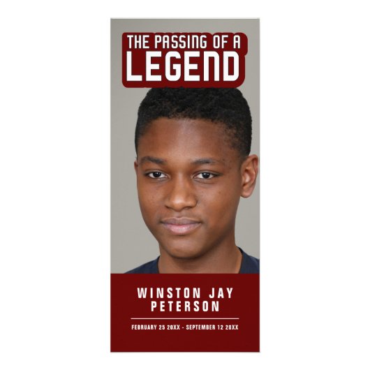 伝説の暗赤色のモダン記念碑の通過 ラックカード (正面)