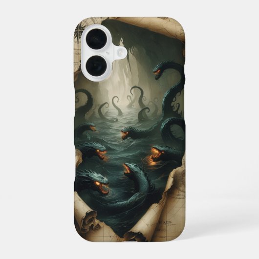 伝説の海のモンスター iPhone 16ケース (裏面)